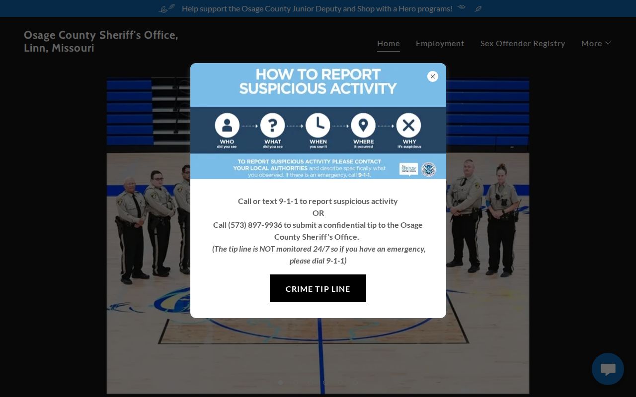 Osage County Sheriff's Office recent arrest and booking report page